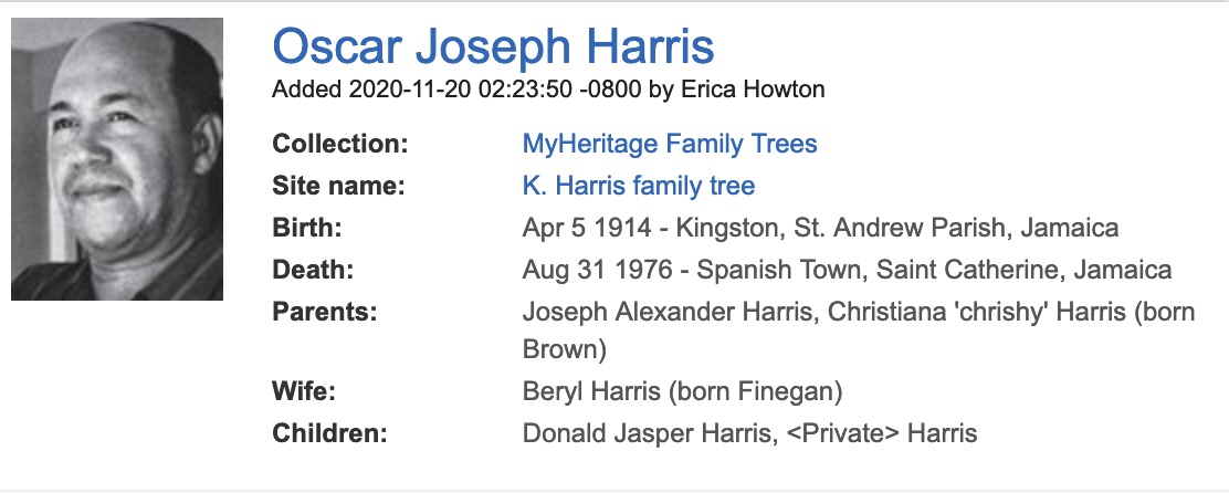 oscar joseph harris