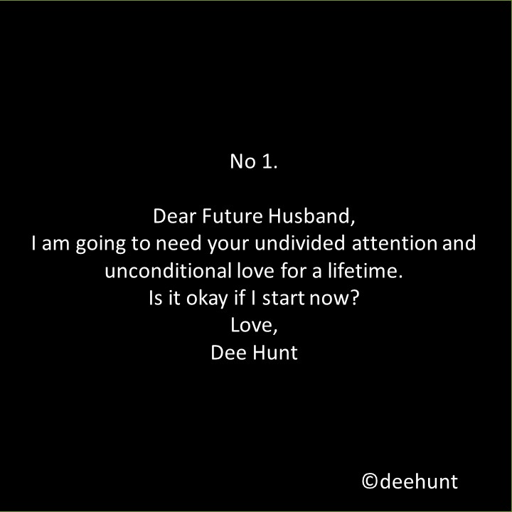 dear future husband No 1